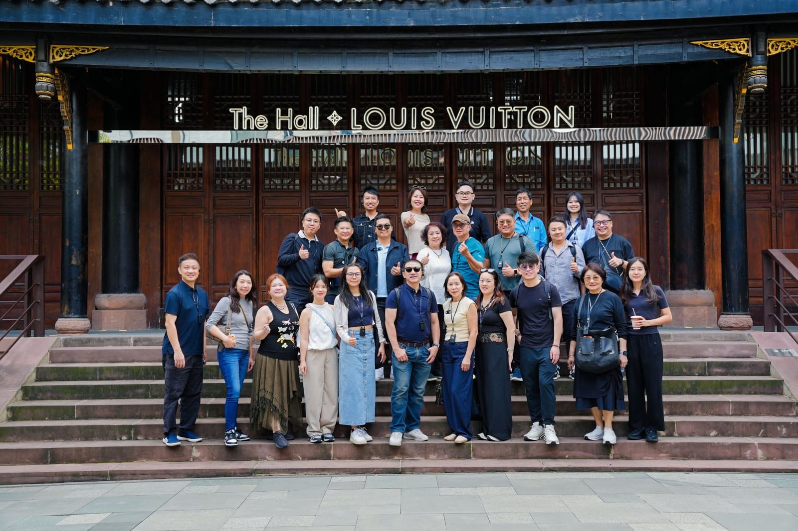 The delegation at Chengdu Taikoo Li